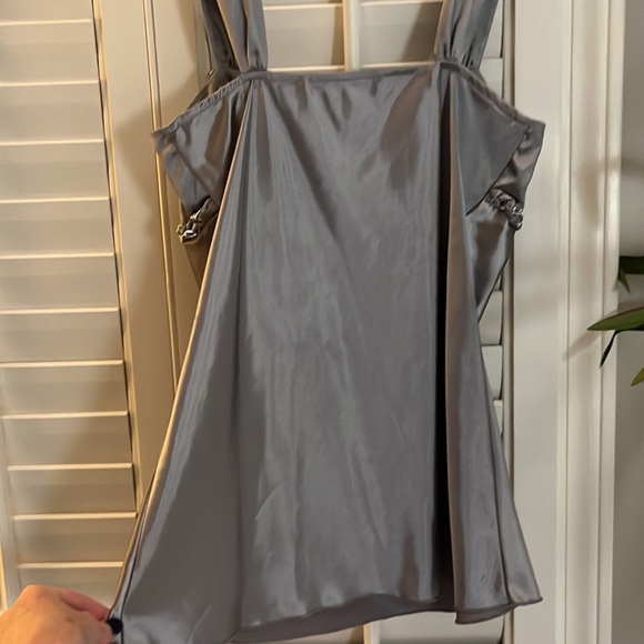 Byer Dressy Silver Satin top. Size small. - Picture 4 of 4